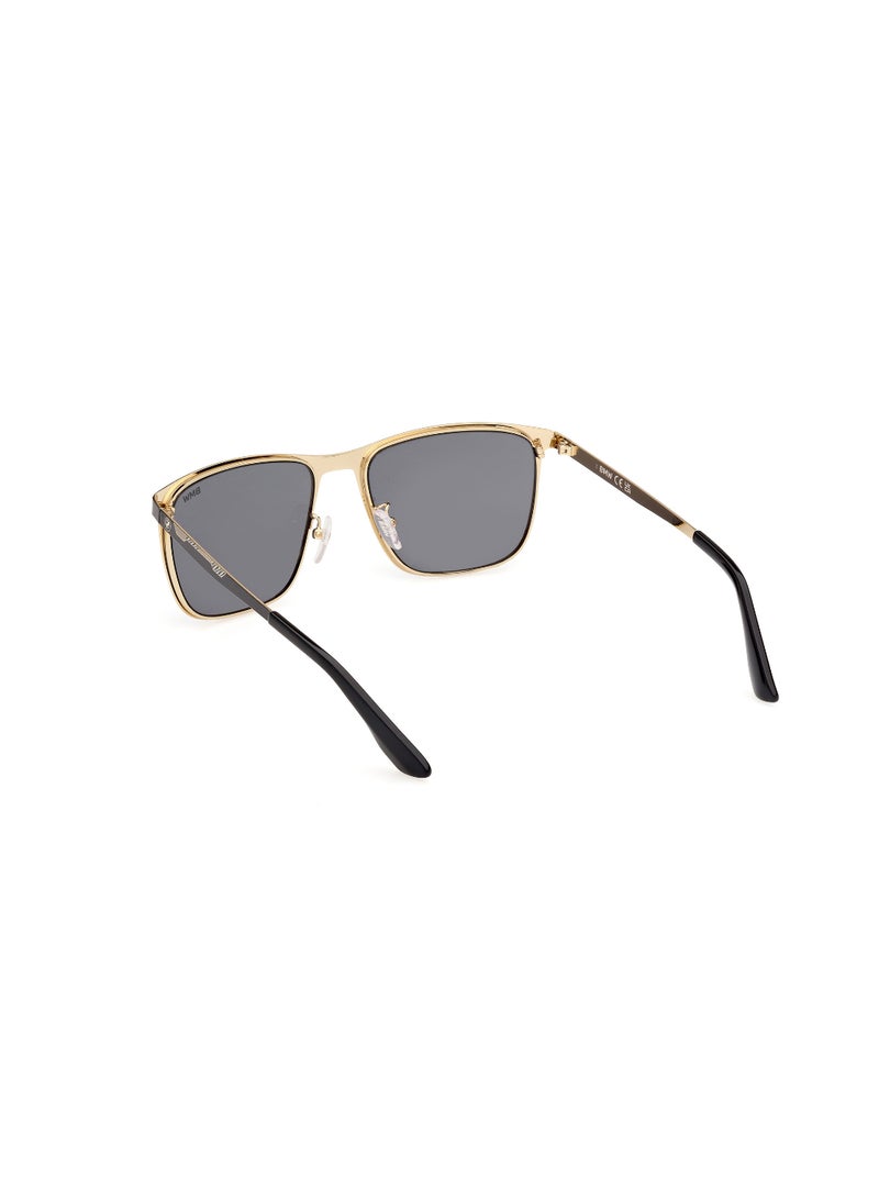 BMW Men's Rectangular Shape Metal Sunglasses BW0052-H02A56 Lens Size: 56 Millimeter - Matte Black - Image 5